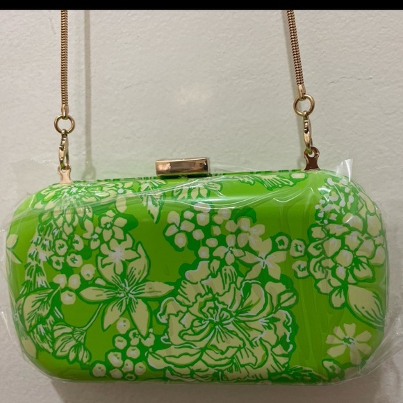 NEW LILLY PULITZER Purse Crossbody Limeade It’s a Spring Thing Clutch. - Picture 13 of 16